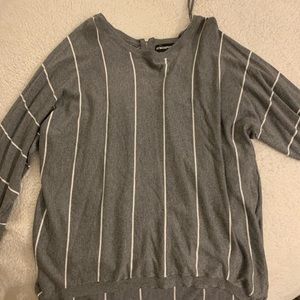 Grey and white sweater
